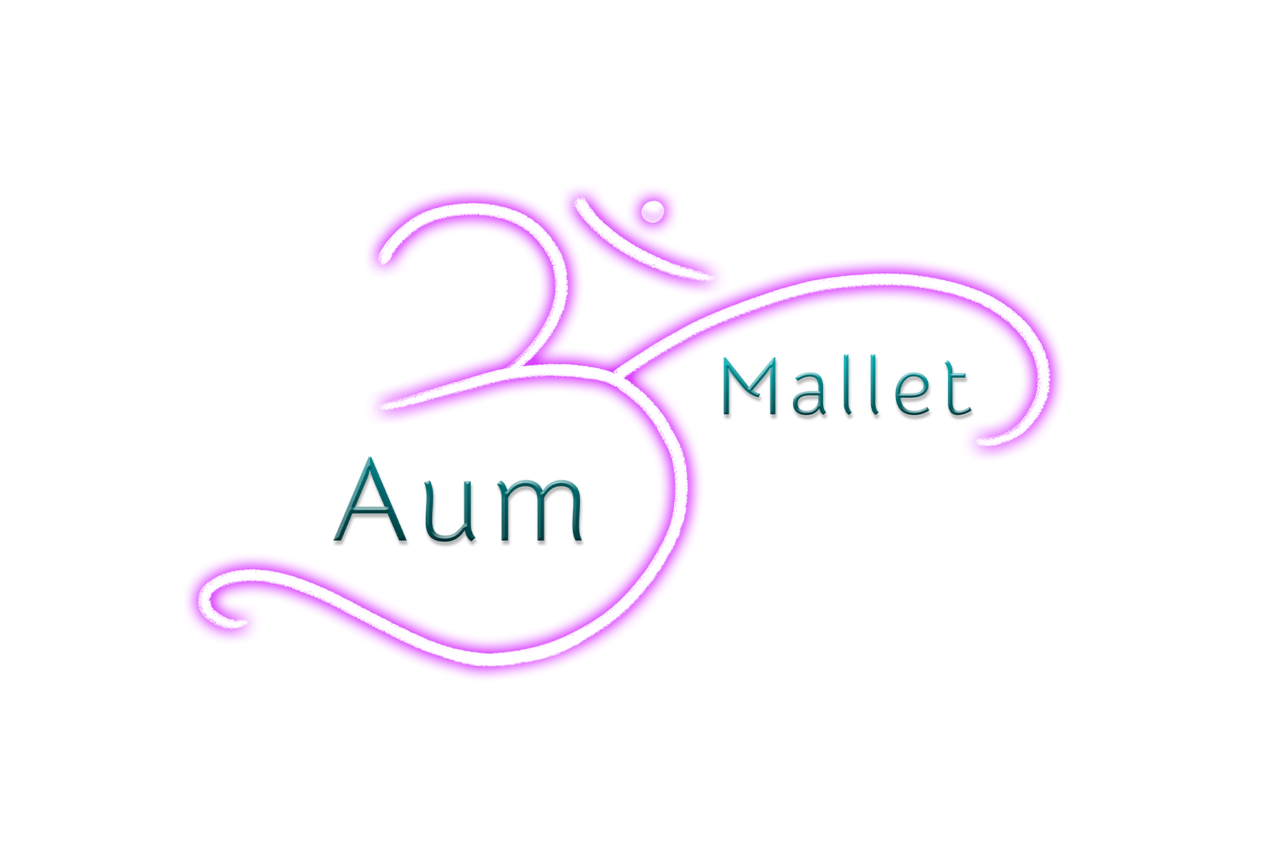 Le symbole ôm en arrière plan du nom Aum'Mallet